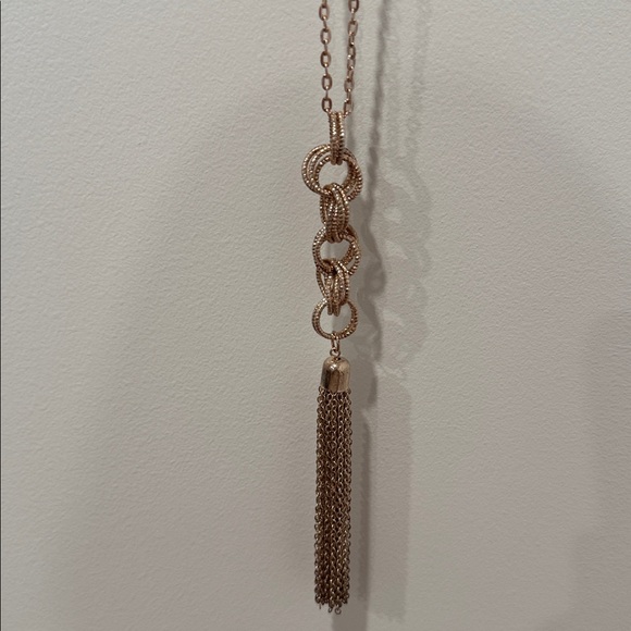INC International Concepts Jewelry - INC Rose Gold Chain Tassel Necklace
